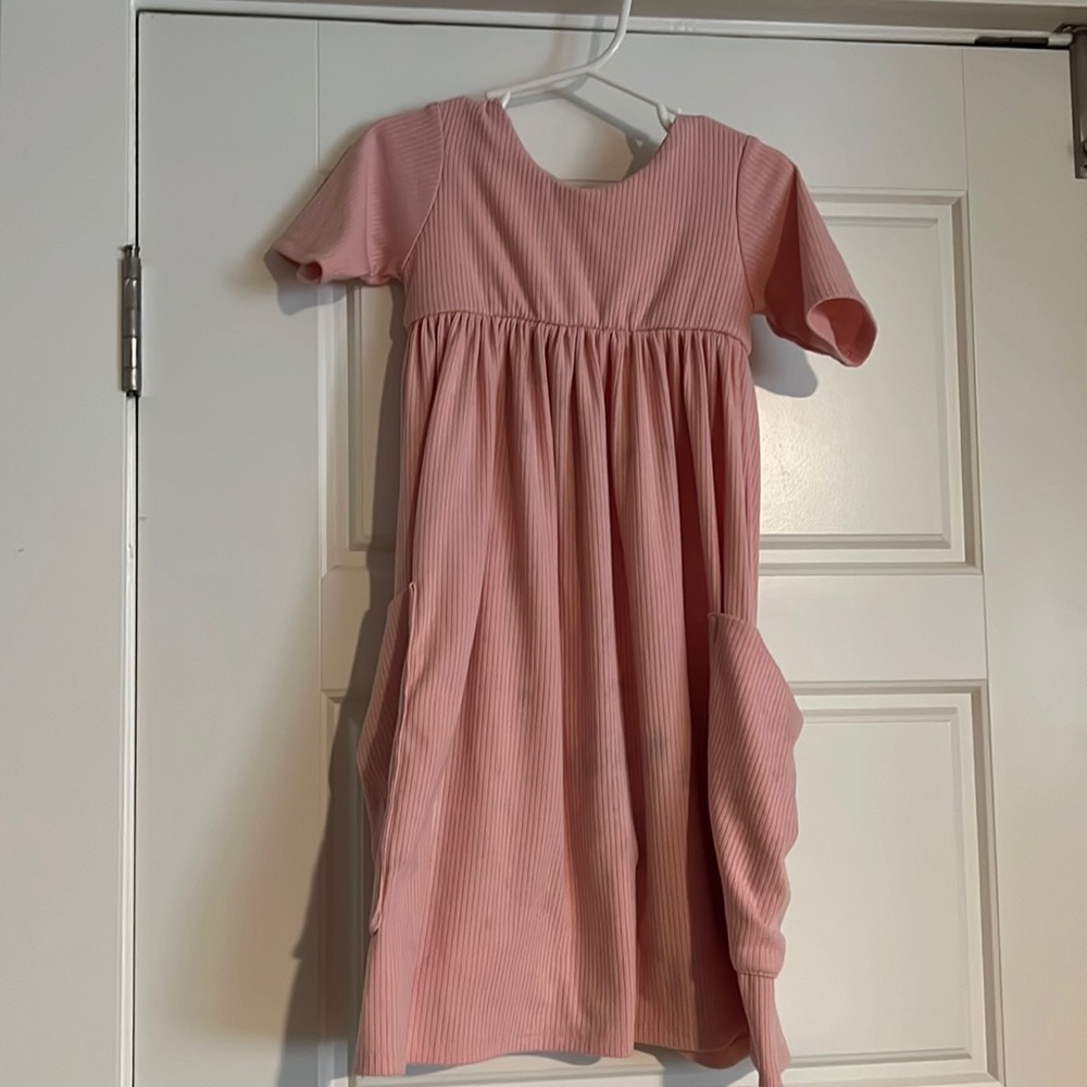 $6 ADD ON Remie Girl Pocket Dress Size‎ 5 Alice + Ames Pink PLAY